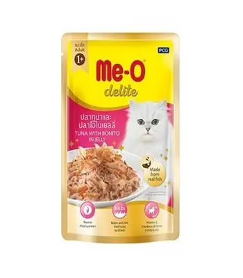 Me-O Delite Tuna with Bonito in Jelly - Adult Cat Wet Food
