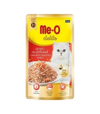 Me-O Delite - Tuna with Crab Sticks in Jelly - Adult Cat Wet Food