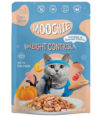 Moochie Wet Cat Food, Weight Control Formula, Salmon ,85Gms