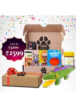 Pawrulz Gift Box - Make Your Pup's Day - Treats and Toys - Puppy and Adult Dogs