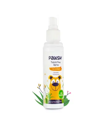 PAWSH Tick and Flea Spray,100 ml - Dogs and Cats