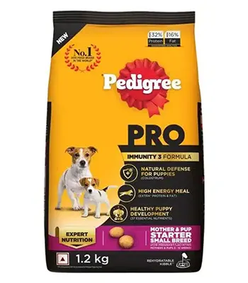Pedigree PRO Mother Pup Starter Small Breed - Dry Dog Food, For Pregnant/Lactating Mothers Pups, 3-12 Weeks, 1.2 kg