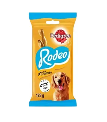Pedigree Rodeo Adult Dog Treat, Chicken - 123 g Pack (7 Treats)