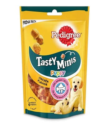 Pedigree Tasty Minis Chicken Cubes, 130 Gm - Puppy Treat