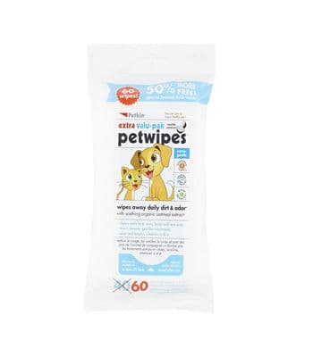 Petkin Pet Wipes (40 + Extra 20 Wipes) Extra Value Pack - Dogs Cats