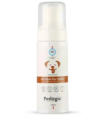 Petlogix Anti-Irritant Pets Dry Shampoo,200 ml - Dog and Cats