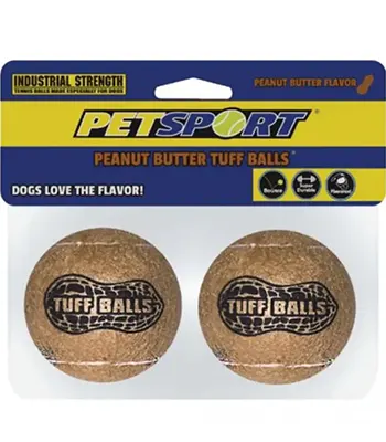 Petsport Tuff Balls Dog Toy,Peanut Butter - Pack Of 2