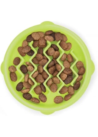 Petstages Interactive Puzzles, Slow Feeders Kitty Bowl , Green XS - Kittens Puppies