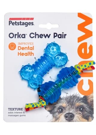 Petstages Orka Petite Chews - Pine Cone Bone (Set of 2 toys)