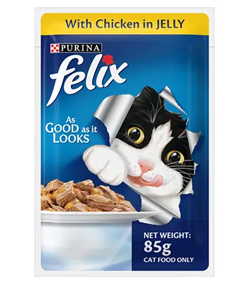 Purina Felix Wet Cat Food with Chicken in Jelly