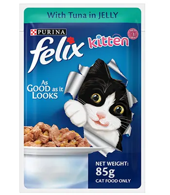 Purina Felix Wet Kitten Food with Tuna in Jelly