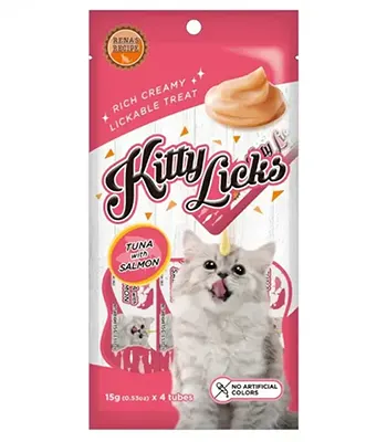 Rena's Recipe Kitty Licks Tuna with Salmon Cat Treat - 15g X 4