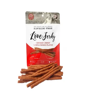 Rena's Love Jerky Lamb and Smoke, 120 gm - Dog Treat