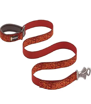 Ruffwear Flat Out Dog Leash - Ember Distortion (Waist-worn,Hand-held Dog Leash)