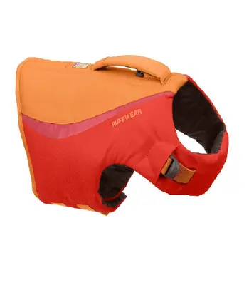 Ruffwear Float Coat Dog Life Jacket- Red Sumac (Swimming Safety Vest with Handle)