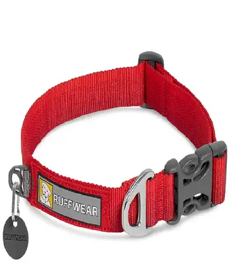 Ruffwear Front Range Dog Collar,Red Sumac
