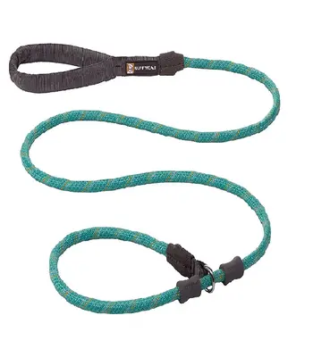 Ruffwear Just A Cinch Dog Leash,Aurora Teal - Slip Leash Collar with Reflective Rope