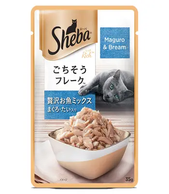 Sheba Maguro and Bream Pouch, Cat Wet Food, 35g