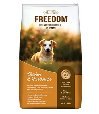 Signature Freedom Chicken And Rice Recipe Puppy Dry dog food