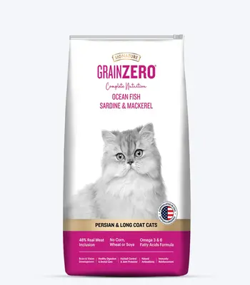 Signature Grain Zero Persian And Long Coat Dry Cat Food 1.2kg