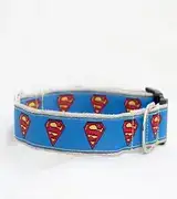 Super Pets Superman Printed Dog Collar Blue (M)