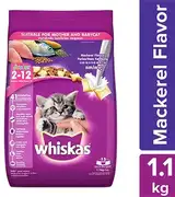 Whiskas Kitten (2-12 months)Mackerel Flavour Dry Cat Food,1.1kg