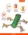 FOFOS Cactus Man With Hemp Rope Stuffed Squeaky Dog Toy- Small Medium - Puppies Adult Dogs