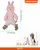 FOFOS Ropeleg Plush Rabbit Squeaky Dog Toy - Puppies and Dogs Toy