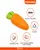 FOFOS Vegi Bites Carrot Squeaker Toy - Puppies and Adult Dog Toy