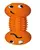 Trixie Smiley Latex Dumbbell with Motifs,19cm - Puppies Dogs