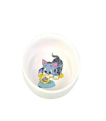 Trixie Ceramic Bowl for Cats - White,300 ml