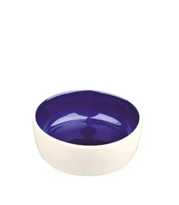 Trixie Ceramic Pet Bowl Cream Blue for Cats Kitten,300 ml