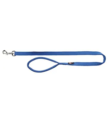 Trixie Premium Leash | Nylon Adjustable Dog Leash with Stainless Steel Hooks | With Padded Loop- XS-S (1.20m/15mm Royal Blue)