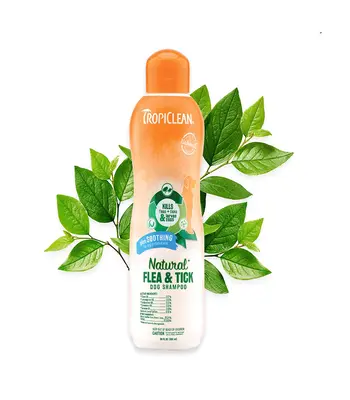 Tropiclean Natural Flea Tick Shampoo plus Soothing,355 ml
