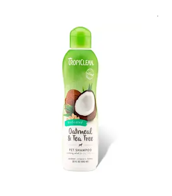 TropiClean Oatmeat Tea Tree, Itch Relief Medicated Shampoo,355 ml