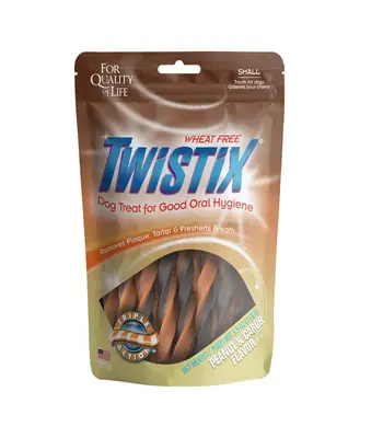 Twistix Peanut and Carob Dental Sticks,156 Gms -Medium and Large Breed Dog