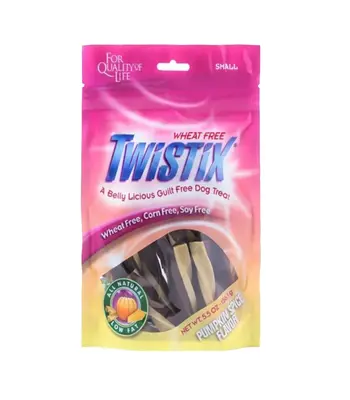 Twistix Pumpkin Spice Dental Sticks,156 Gms -Small Breed