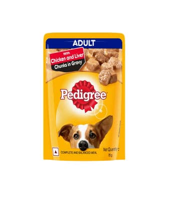 Pedigree Adult Chicken Liver Chunks Gravy Wet Dog Food