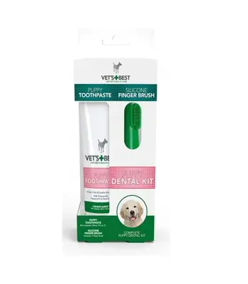 Vet's Best Puppy Dental Kit, with Toothpaste 100 Gm - Puppies