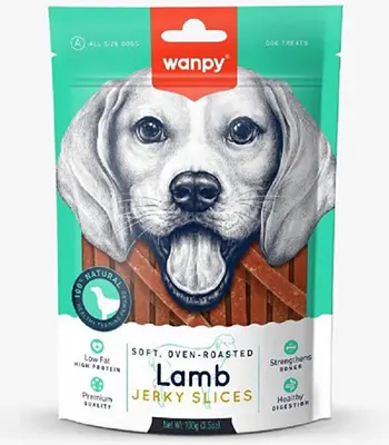 Wanpy Soft Oven Roasted Lamb Jerky Slices - Dog Treats