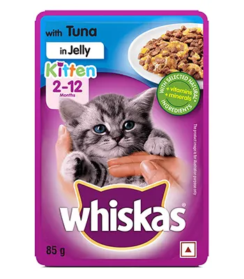 Whiskas Tuna in Jelly Kitten Wet Food, 85 Gm