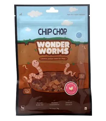 Wonder Worms Diced Chicken with Mealworms 70 Gm